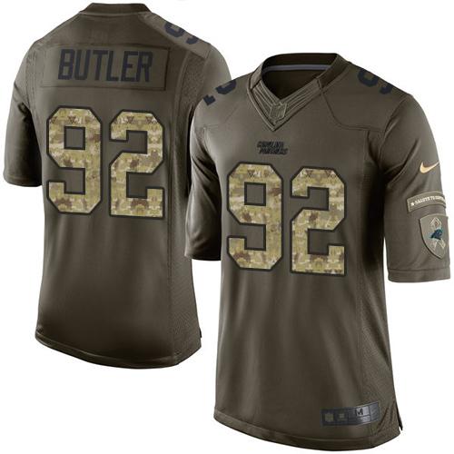 Nike Panthers #92 Vernon Butler Green Men's Stitched NFL Limited Salute to Service Jersey - Click Image to Close